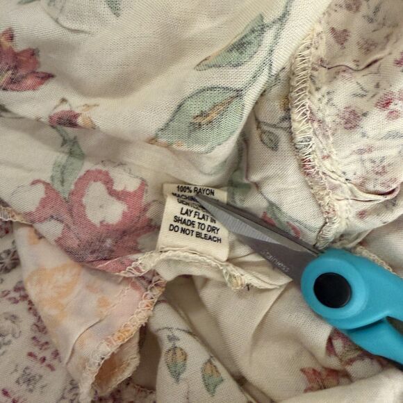 Panni Dress Women's Medium Floral Patchwork Tiered Sleeveless Mini Cottage - Picture 11 of 11